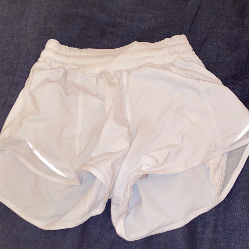 white lululemon shorts